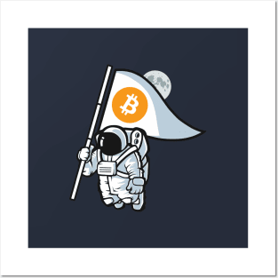 Bitcoin to the Moon - BTC - Crypto apparel Posters and Art